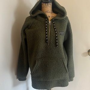 Pink Sherpa Hoodie size L